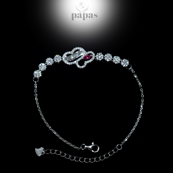 BR-018 Real Silver  Bracelet