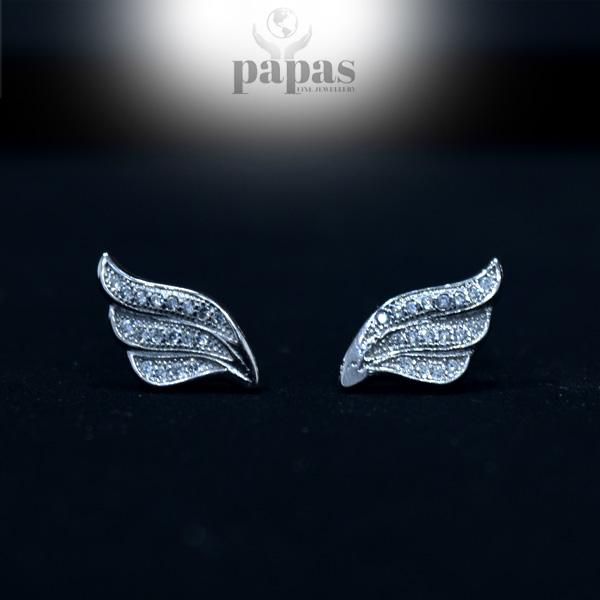 ER-005 Real Silver Cute Stud Earrings