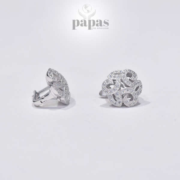 ER-009 Real Silver Stud Earrings