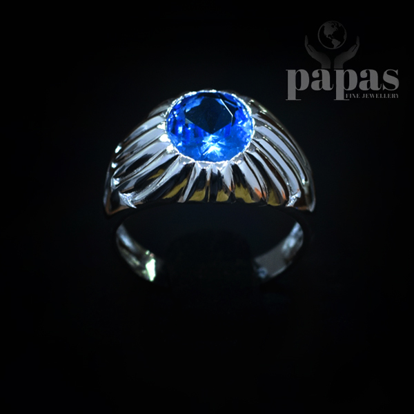 GR 025 Real silver Gents Ring