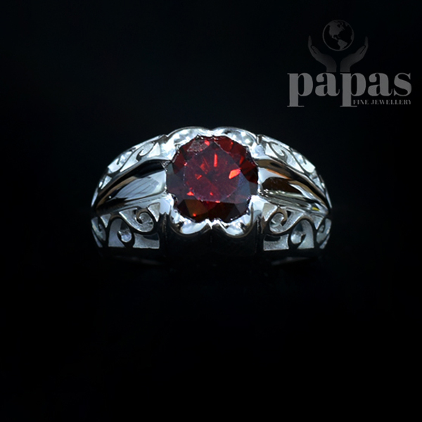 GR- 008 Real Silver Gents Ring