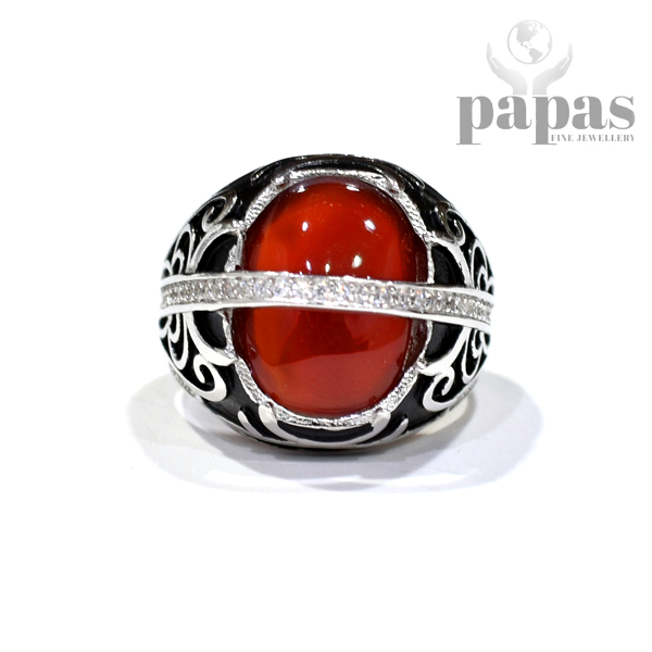 GR 007- Real Silver Gents Ring 