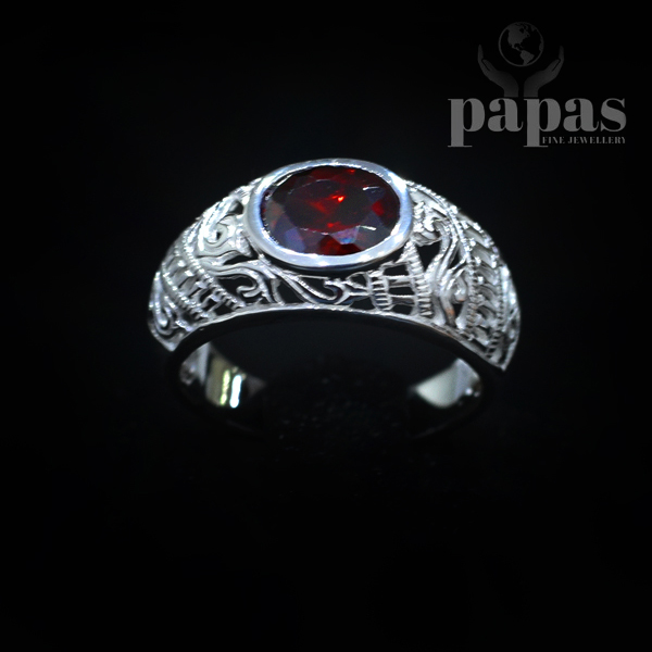 GR 023- Real Silver Gents Ring 