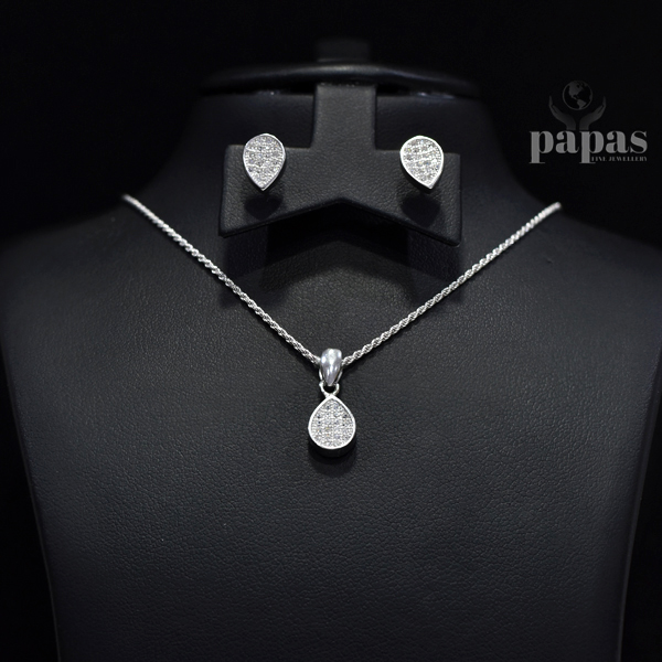 008- Real silver Necklace set