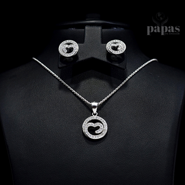 012- Real silver Necklace set 