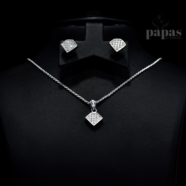 014- Real silver Necklace set