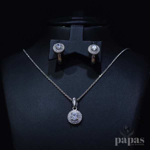 035- REAL SILVER NECKLACE SET