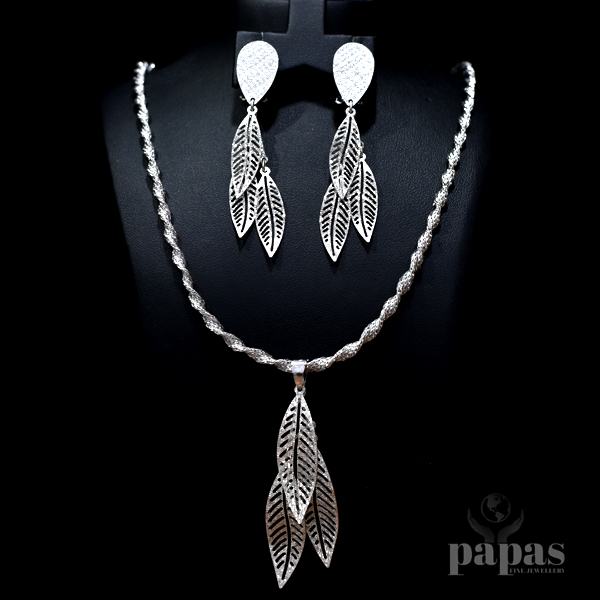 026 Real Silver Necklace set 