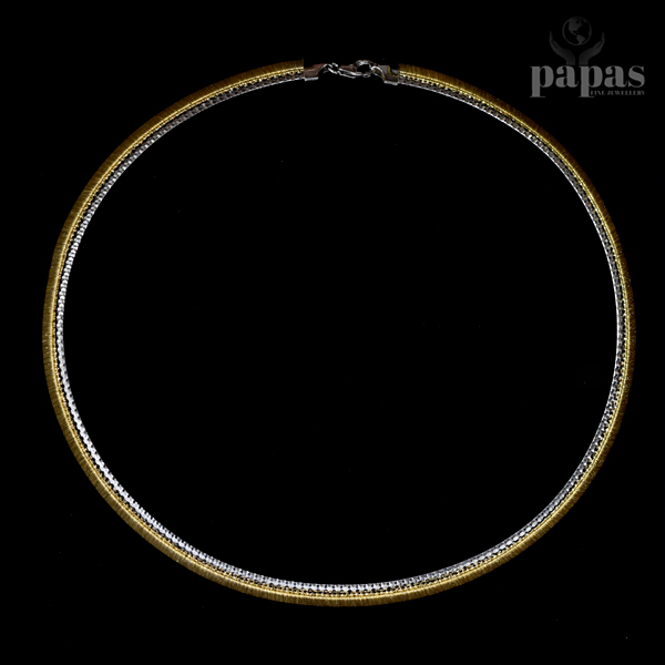 033 Real Silver Omega Necklace 925
